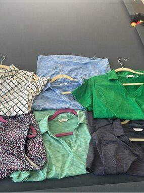 Lady Hagen womens  6 shirts Tops in Green, Light Blue, Navy, Mint, Purple